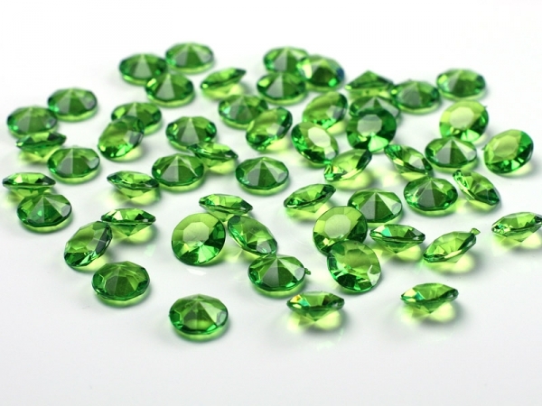 Kryštalové diamanty svetlo-zelené
