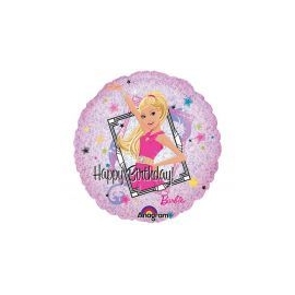 Foliový balón happy birthday Barbie