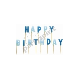 Sviečky happy birthday modre