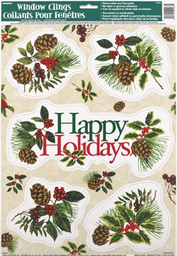 Okenné nálepky Happy Holidays