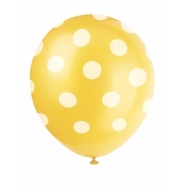Bodkovaný balón žltý