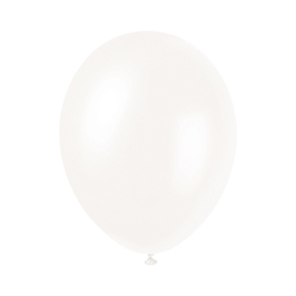 Perleťové balóny biele 10 ks