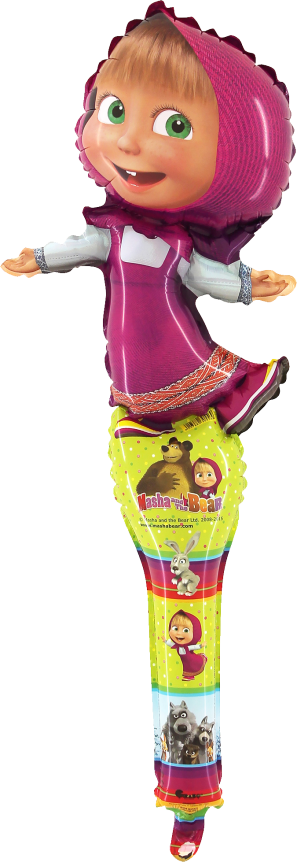 Ručný fóliový balón Máša a medveď
