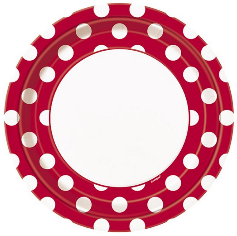 Tanierik červené bodky