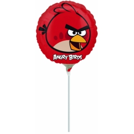 Mini fóliový balón Angry Birds červený