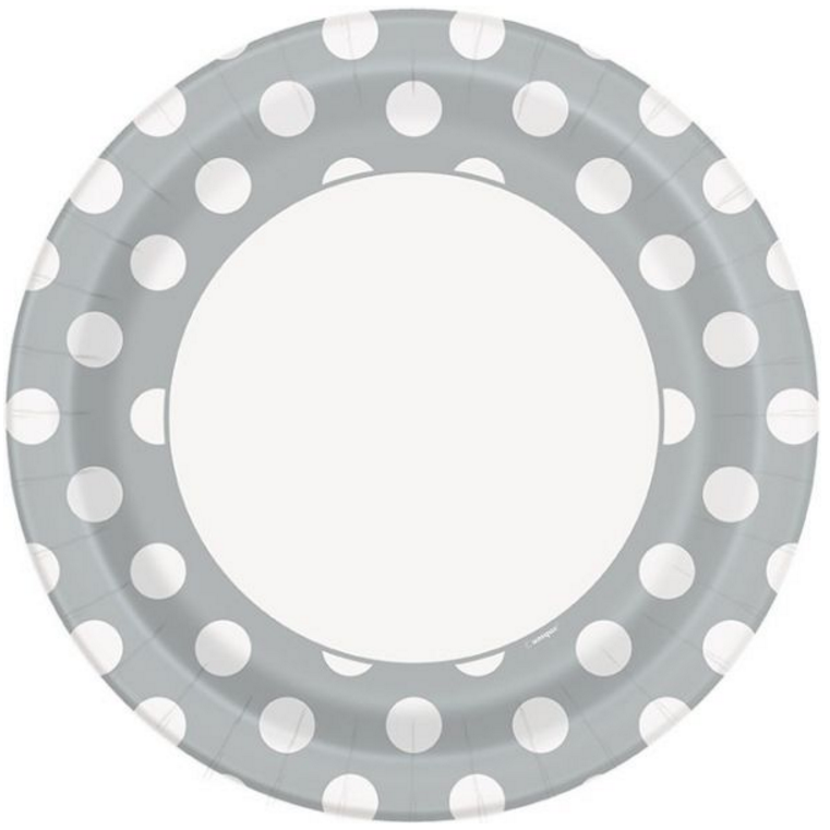 Tanierik strieborný s bodkami