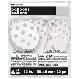 Balón biely s bodkami