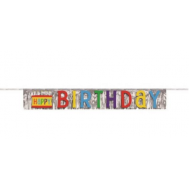 Banner happy birthday torta