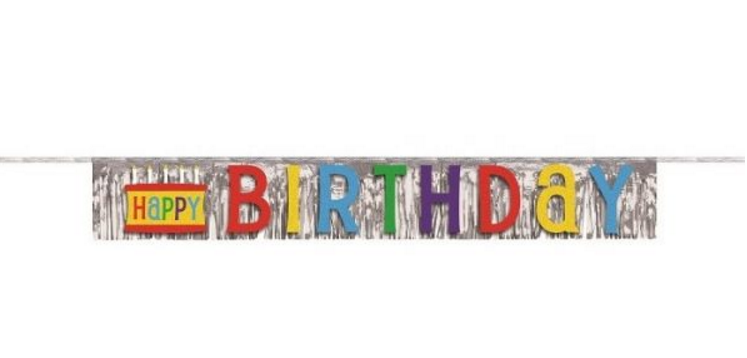 Banner happy birthday torta