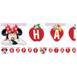 Banner Minnie Mouse happy birthday