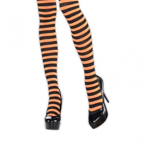 Pančucháče pruhované orange-black