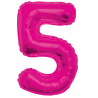 MAXI ružový fóliový balón 5. narodeniny