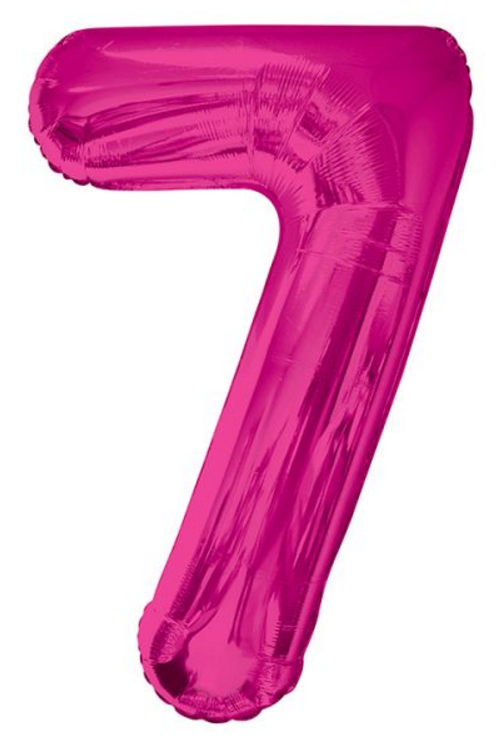 MAXI ružov&yacute; f&oacute;liov&yacute; bal&oacute;n 7. narodeniny