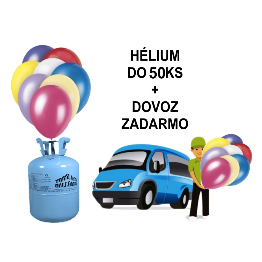 Dovoz héliové balóny  50 ks 