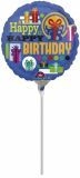 Mini Fóliový balón Happy Birthday 4´´