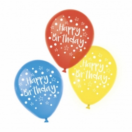 Latexové balóny Happy Birthday mix