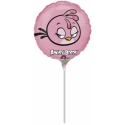 Mini fóliový balón Angry birds pink