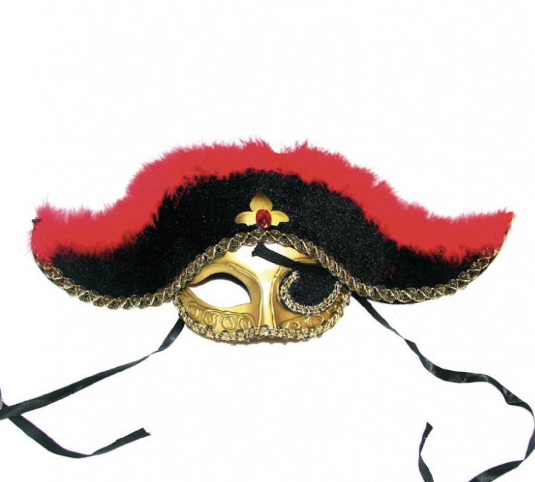 Škraboška zlatá pirát