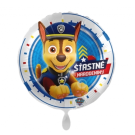 Balón Labková Patrola Chase Šťastné narodeniny 43cm