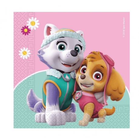 Servítky Labková patrola Skye a Everest 33cm 16ks